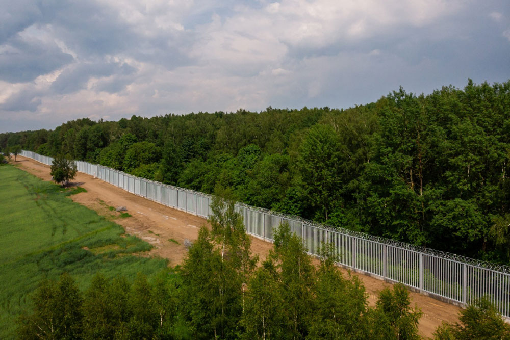 Забор между двумя частями Беловежской Пущи
